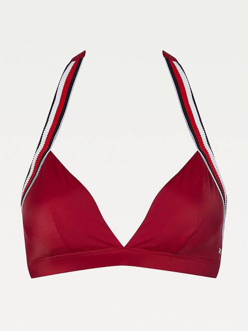 Stroje Kąpielowe Tommy Hilfiger Fixed Triangle Bikini Top Damskie Różowe | TH673SGD