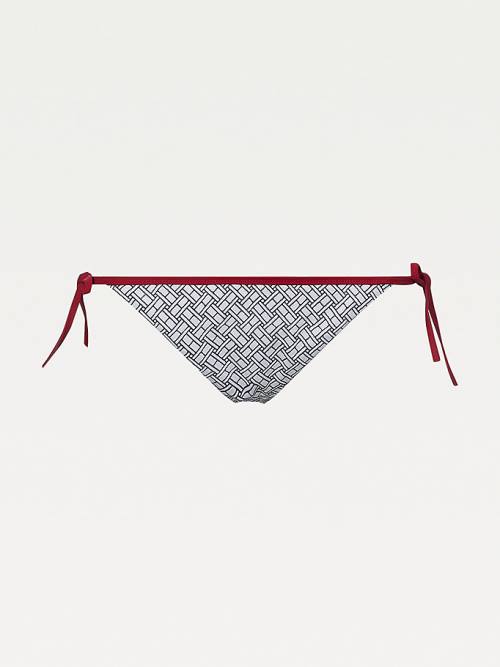 Stroje Kąpielowe Tommy Hilfiger Flag Side Tie Bikini Bottoms Damskie Białe | TH524PMG