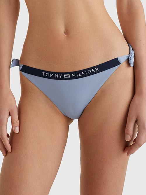 Stroje Kąpielowe Tommy Hilfiger Logo Waistband Cheeky Fit Bikini Bottoms Damskie Niebieskie | TH017XDE