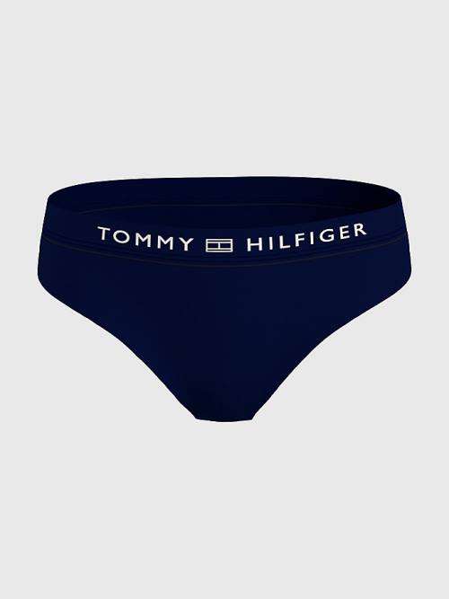 Stroje Kąpielowe Tommy Hilfiger Logo Waistband Klasyczne Bikini Bottoms Damskie Niebieskie | TH045YRQ