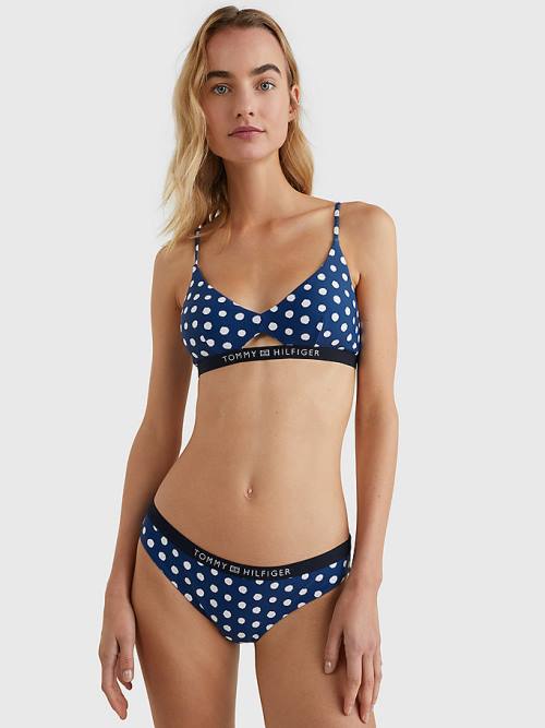 Stroje Kąpielowe Tommy Hilfiger Logo Waistband Klasyczne Bikini Bottoms Damskie Niebieskie | TH071NHP