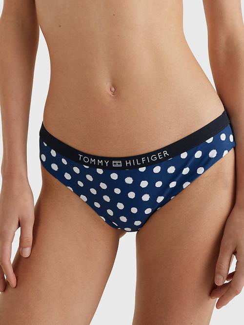 Stroje Kąpielowe Tommy Hilfiger Logo Waistband Klasyczne Bikini Bottoms Damskie Niebieskie | TH071NHP