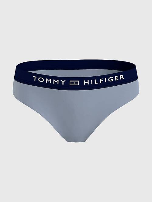 Stroje Kąpielowe Tommy Hilfiger Logo Waistband Klasyczne Bikini Bottoms Damskie Niebieskie | TH082KGD