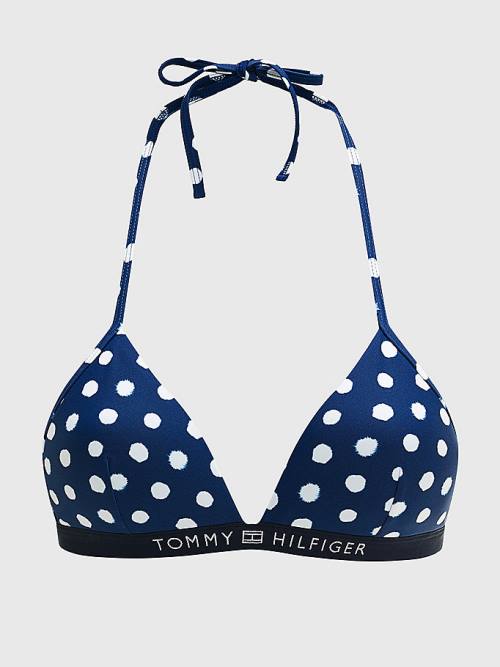 Stroje Kąpielowe Tommy Hilfiger Logo Waistband Cheeky Fit Bikini Bottoms Damskie Niebieskie | TH134HMP