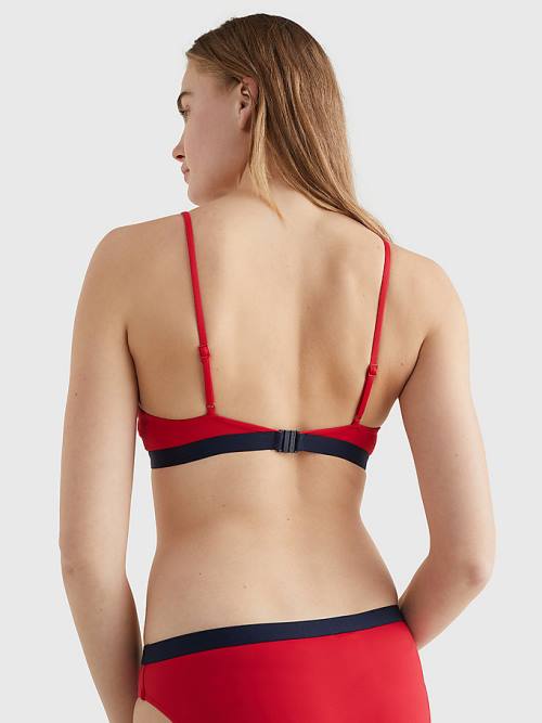 Stroje Kąpielowe Tommy Hilfiger Logo Waistband Bikini Bralette Damskie Czerwone | TH180RQD