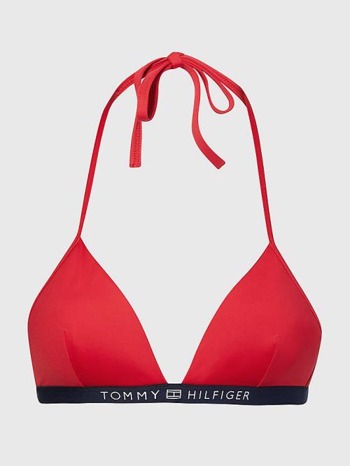 Stroje Kąpielowe Tommy Hilfiger Logo Waistband Triangle Bikini Top Damskie Czerwone | TH395IUA