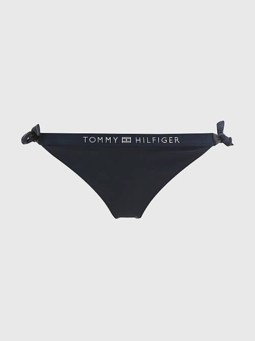 Stroje Kąpielowe Tommy Hilfiger Logo Waistband Cheeky Fit Bikini Bottoms Damskie Niebieskie | TH620BCL