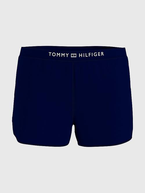 Stroje Kąpielowe Tommy Hilfiger Logo Waistband Terry Shorts Damskie Niebieskie | TH698RDG