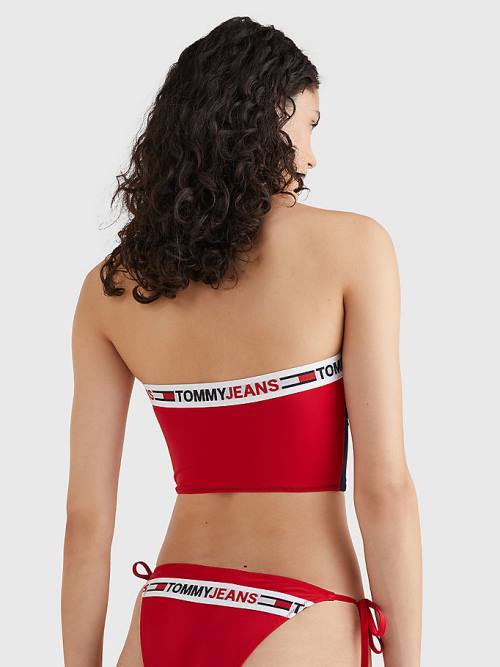 Stroje Kąpielowe Tommy Hilfiger Longline Bandeau Bikini Top Damskie Niebieskie | TH768ARJ