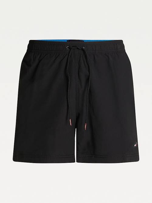 Stroje Kąpielowe Tommy Hilfiger Mid Length Drawstring Shorts Męskie Czarne | TH178JLC