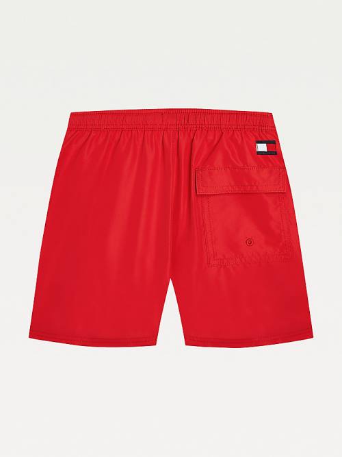 Stroje Kąpielowe Tommy Hilfiger Mid Length Shorts Chłopięce Czerwone | TH396OJF