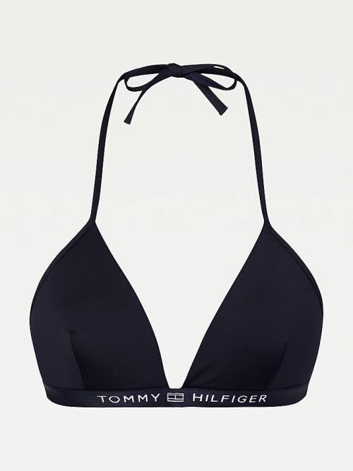 Stroje Kąpielowe Tommy Hilfiger Padded Triangle Bikini Top Damskie Niebieskie | TH917DIY