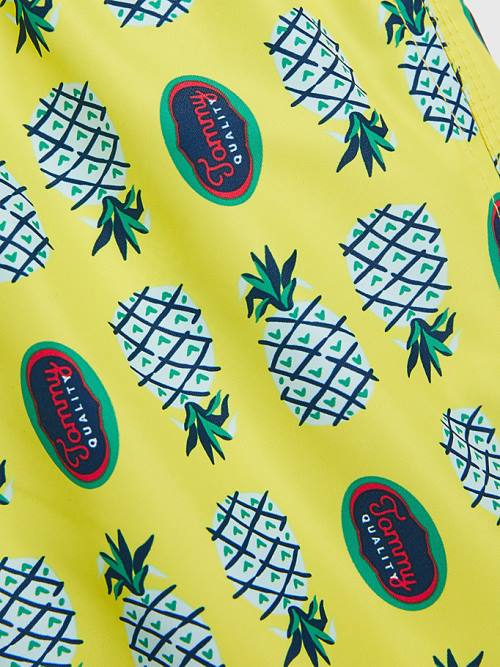 Stroje Kąpielowe Tommy Hilfiger Pineapple Print Mid Length Shorts Chłopięce Żółte | TH539DKN