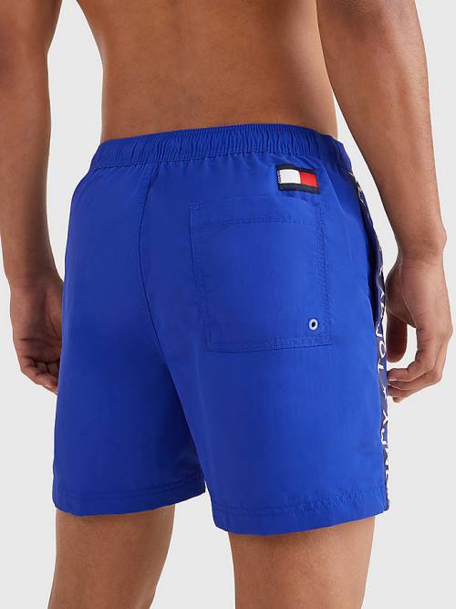 Stroje Kąpielowe Tommy Hilfiger Slim Fit Mid Length Shorts Męskie Niebieskie | TH193XTA