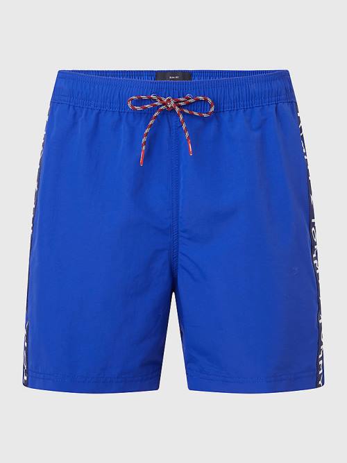 Stroje Kąpielowe Tommy Hilfiger Slim Fit Mid Length Shorts Męskie Niebieskie | TH193XTA