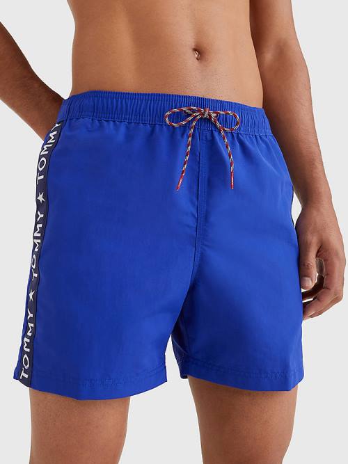 Stroje Kąpielowe Tommy Hilfiger Slim Fit Mid Length Shorts Męskie Niebieskie | TH193XTA