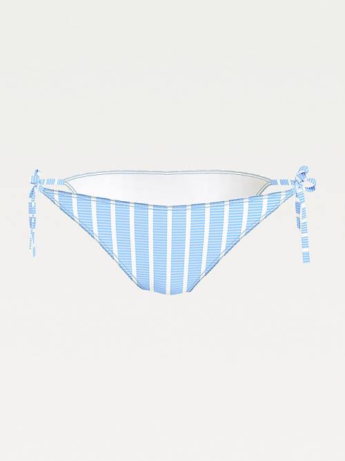 Stroje Kąpielowe Tommy Hilfiger Stripe Side Tie Bikini Bottoms Damskie Białe | TH254VMT