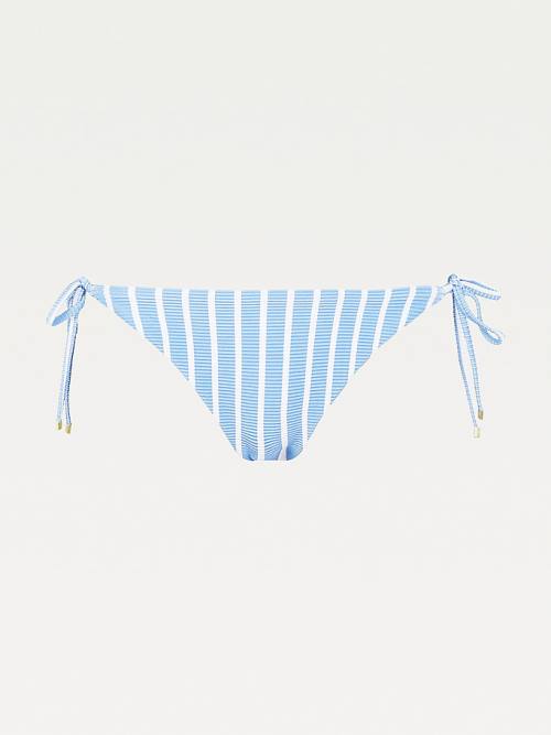 Stroje Kąpielowe Tommy Hilfiger Stripe Side Tie Bikini Bottoms Damskie Białe | TH254VMT