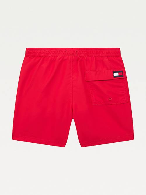 Stroje Kąpielowe Tommy Hilfiger TH Established Drawstring Mid Length Shorts Chłopięce Czerwone | TH342JTC