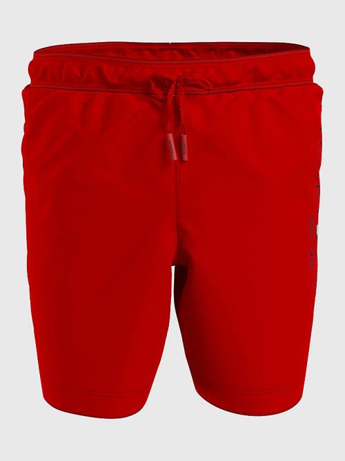 Stroje Kąpielowe Tommy Hilfiger TH Established Drawstring Mid Length Shorts Chłopięce Czerwone | TH342JTC