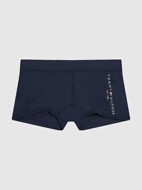 Stroje Kąpielowe Tommy Hilfiger TH Established Logo Shorts Chłopięce Niebieskie | TH842ERQ