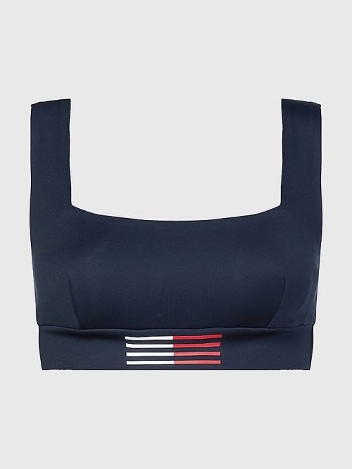 Stroje Kąpielowe Tommy Hilfiger TH Flex Flag Print Bikini Bralette Damskie Niebieskie | TH317JYL