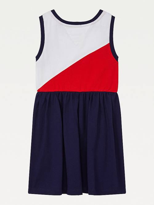 Sukienki Tommy Hilfiger Adaptive Colour-Blocked Bez Rękawów Dziewczynka Multi | TH072SCI