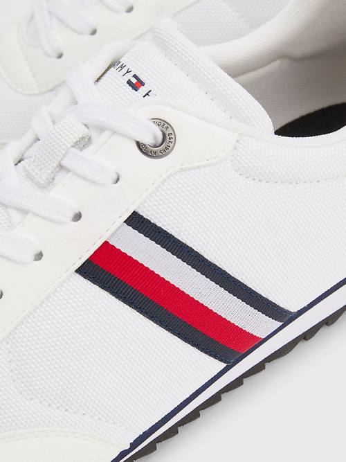 Trampki Tommy Hilfiger Essential Mesh Signature Tape Męskie Białe | TH645SCT