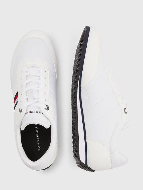 Trampki Tommy Hilfiger Essential Mesh Signature Tape Męskie Białe | TH645SCT