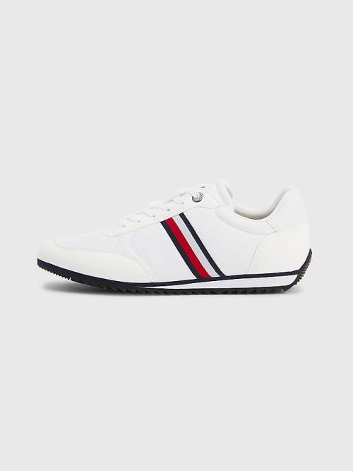 Trampki Tommy Hilfiger Essential Mesh Signature Tape Męskie Białe | TH645SCT