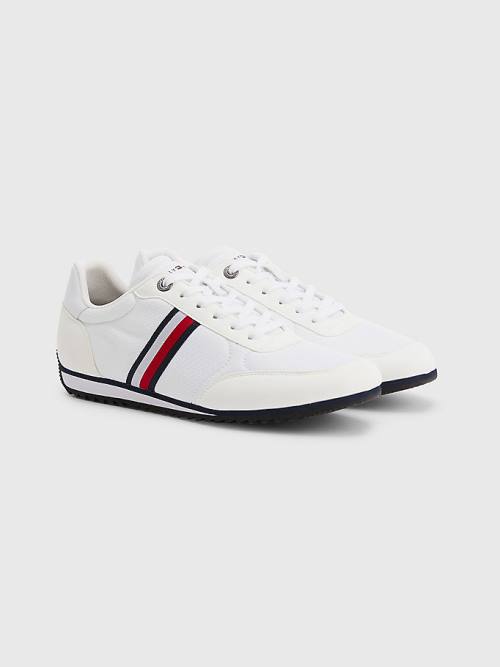 Trampki Tommy Hilfiger Essential Mesh Signature Tape Męskie Białe | TH645SCT