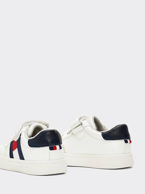 Trampki Tommy Hilfiger Flag Low-Top Chłopięce Białe | TH097JYH