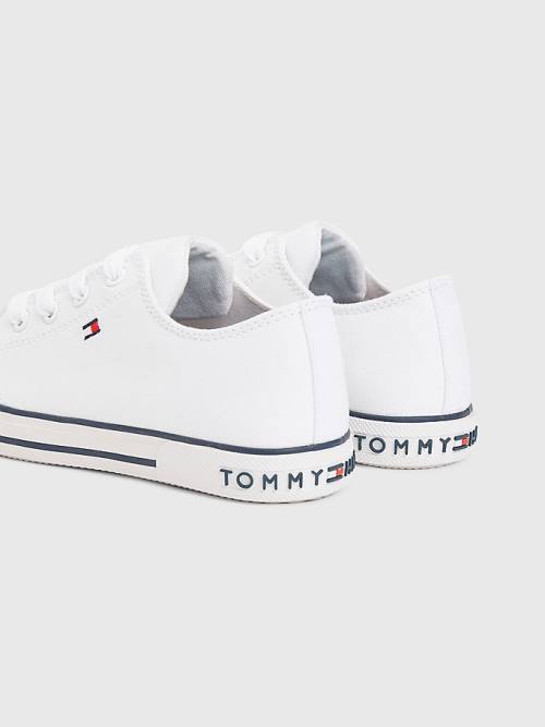 Trampki Tommy Hilfiger Low-Top Chłopięce Białe | TH182DCO