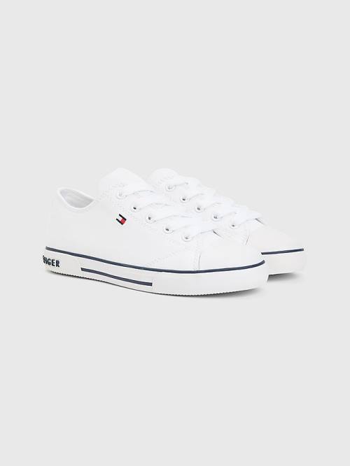 Trampki Tommy Hilfiger Low-Top Chłopięce Białe | TH182DCO