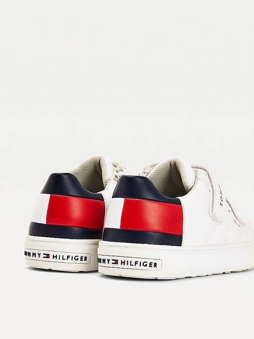 Trampki Tommy Hilfiger Low-Top Chłopięce Białe | TH460WUZ