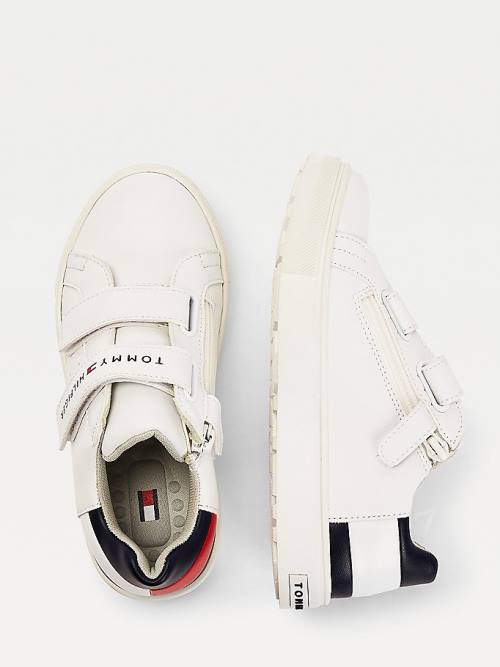 Trampki Tommy Hilfiger Low-Top Chłopięce Białe | TH460WUZ