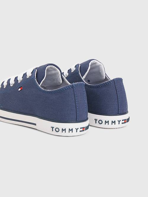 Trampki Tommy Hilfiger Low-Top Chłopięce Niebieskie | TH465YXF