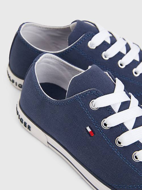 Trampki Tommy Hilfiger Low-Top Chłopięce Niebieskie | TH465YXF