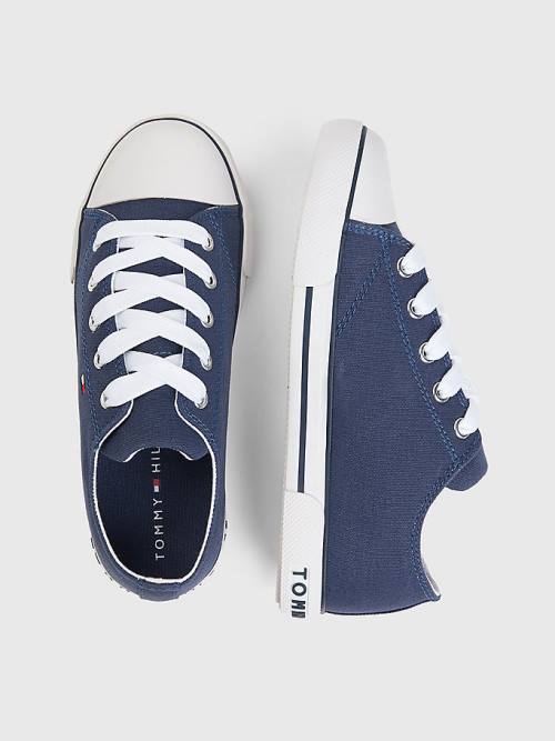 Trampki Tommy Hilfiger Low-Top Chłopięce Niebieskie | TH465YXF