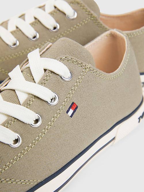 Trampki Tommy Hilfiger Low-Top Chłopięce Zielone | TH847CID