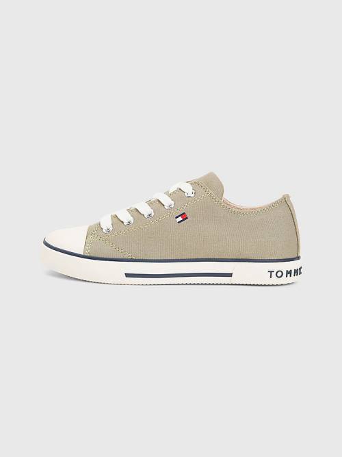 Trampki Tommy Hilfiger Low-Top Chłopięce Zielone | TH847CID