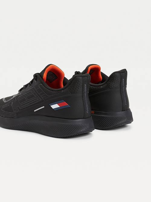 Trampki Tommy Hilfiger Sportowe Koronkowe-Up Męskie Czarne | TH139RNV