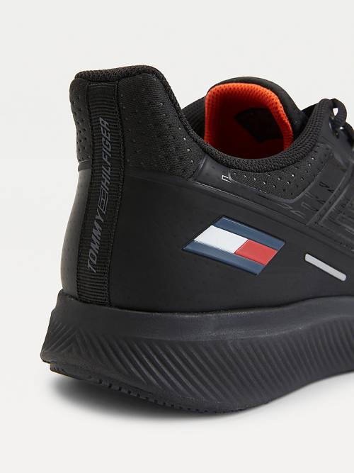 Trampki Tommy Hilfiger Sportowe Koronkowe-Up Męskie Czarne | TH139RNV