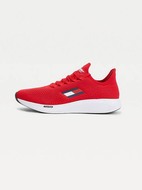 Trampki Tommy Hilfiger Sportowe Performance Knitted Męskie Czerwone | TH341NTA