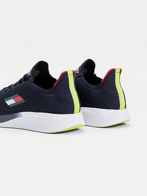 Trampki Tommy Hilfiger Sportowe Performance Knitted Męskie Niebieskie | TH438ZWF