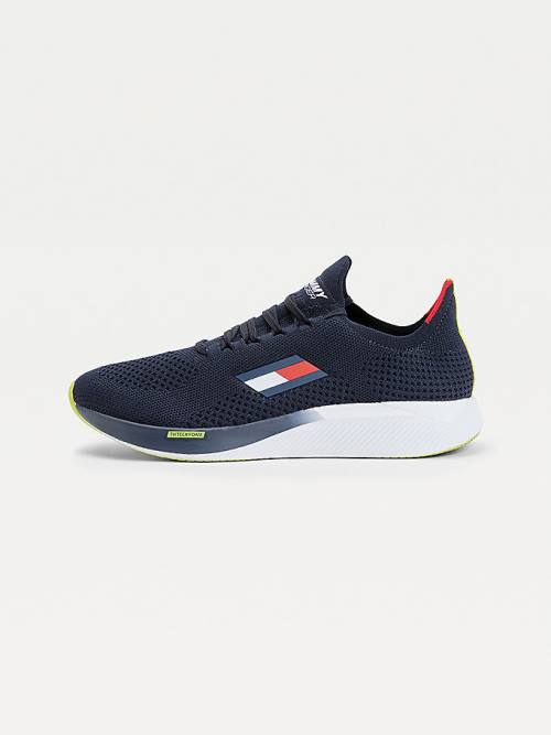 Trampki Tommy Hilfiger Sportowe Performance Knitted Męskie Niebieskie | TH438ZWF