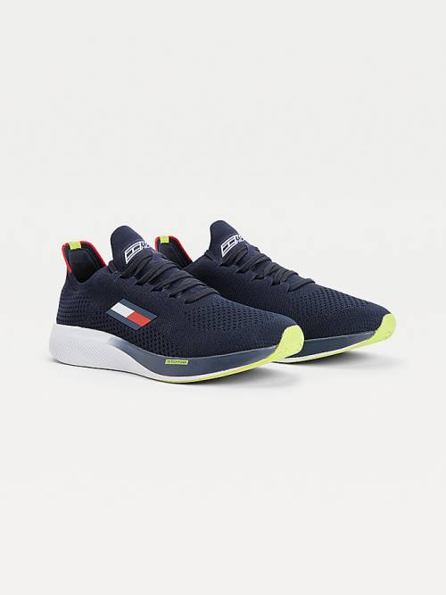 Trampki Tommy Hilfiger Sportowe Performance Knitted Męskie Niebieskie | TH438ZWF