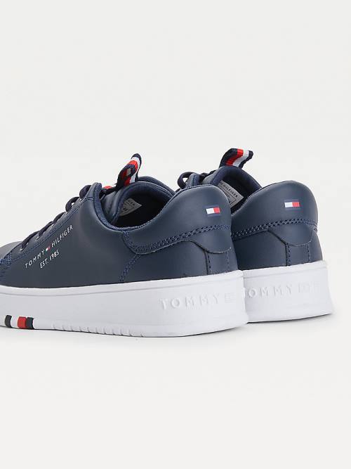 Trampki Tommy Hilfiger Stripe Webbing Low-Top Chłopięce Niebieskie | TH390NDC